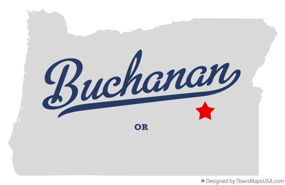 Map of Buchanan Oregon OR
