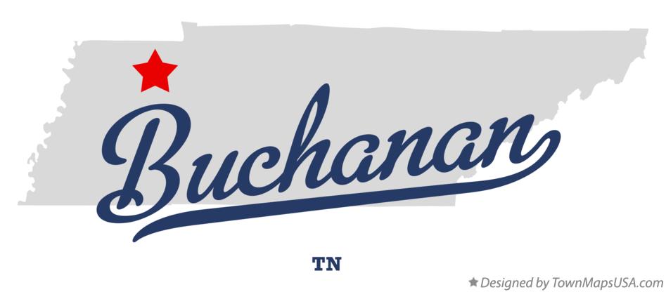 Map of Buchanan Tennessee TN