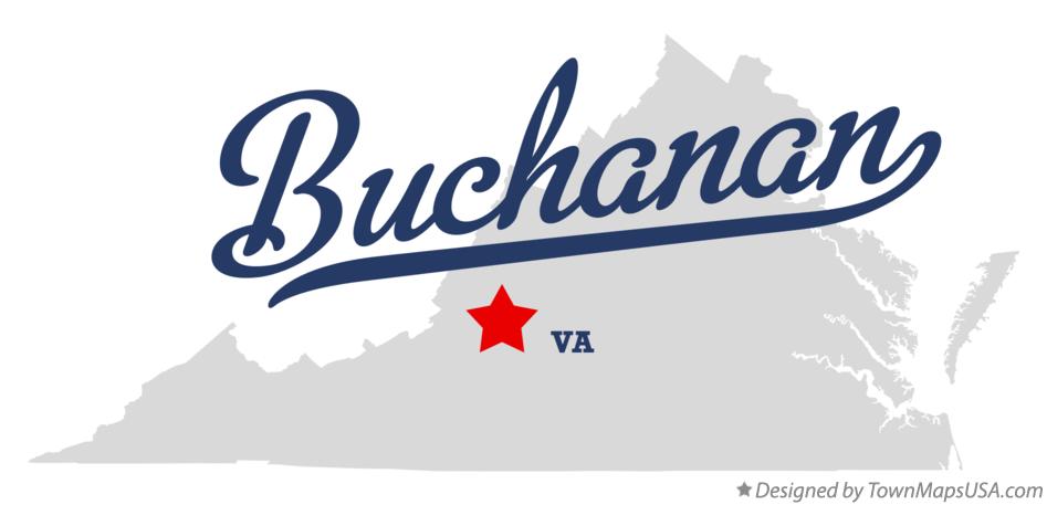 Map of Buchanan Virginia VA