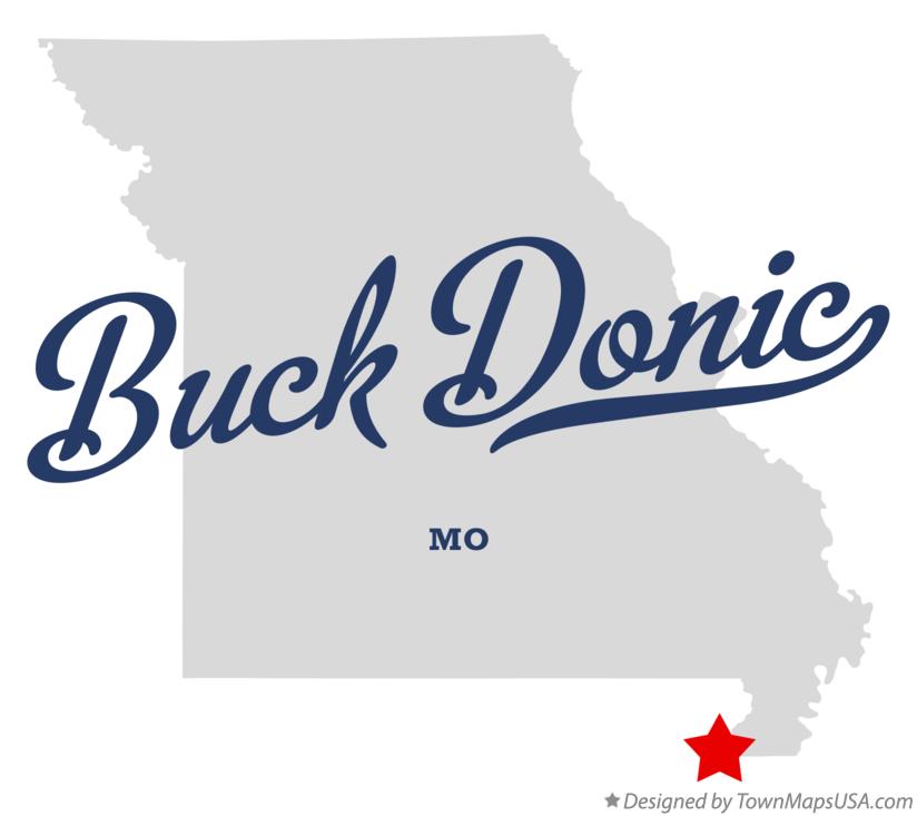 Map of Buck Donic Missouri MO
