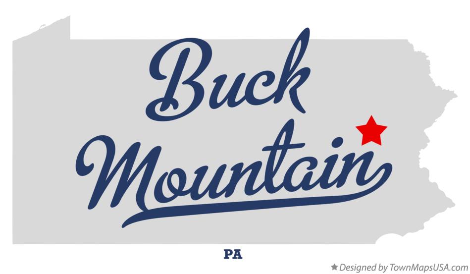Map of Buck Mountain Pennsylvania PA