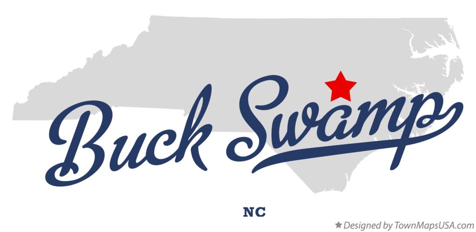 Map of Buck Swamp North Carolina NC