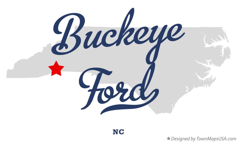Map of Buckeye Ford North Carolina NC