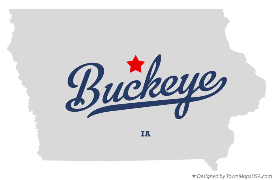 Map of Buckeye Iowa IA