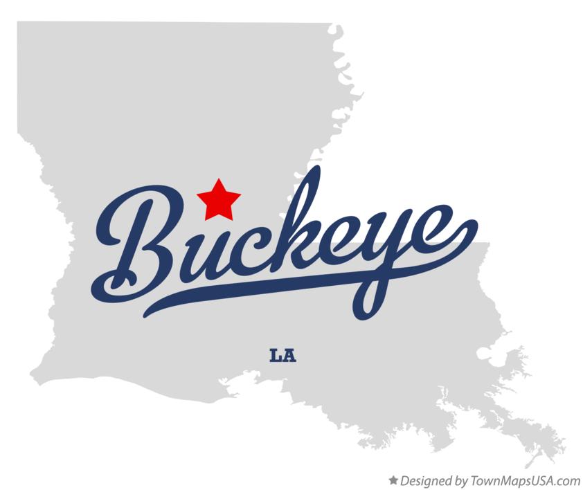 Map of Buckeye Louisiana LA