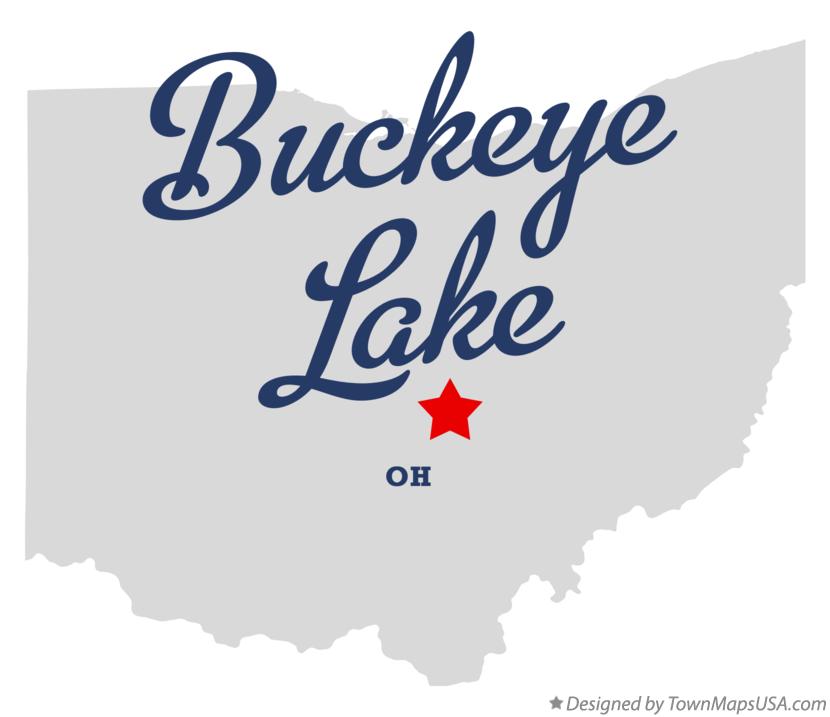 Map of Buckeye Lake Ohio OH