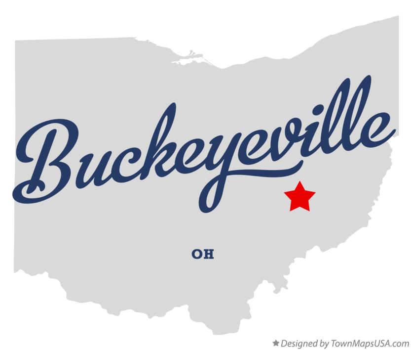 Map of Buckeyeville Ohio OH