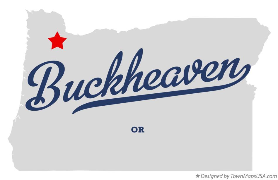 Map of Buckheaven Oregon OR