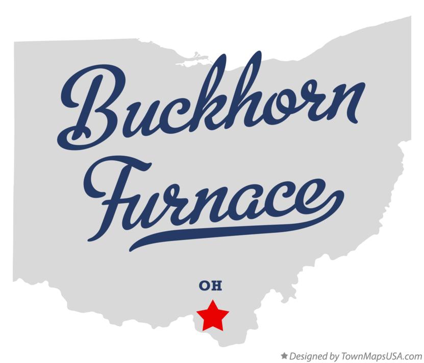Map of Buckhorn Furnace Ohio OH