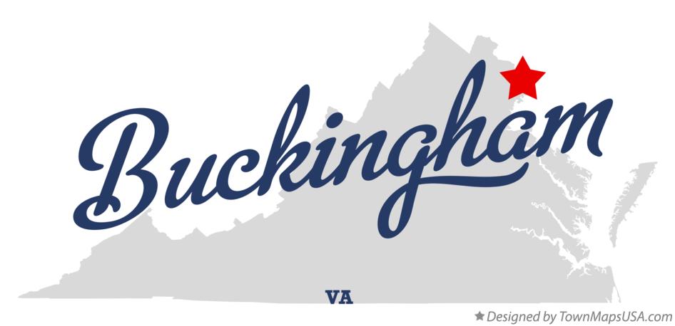 Map of Buckingham Virginia VA