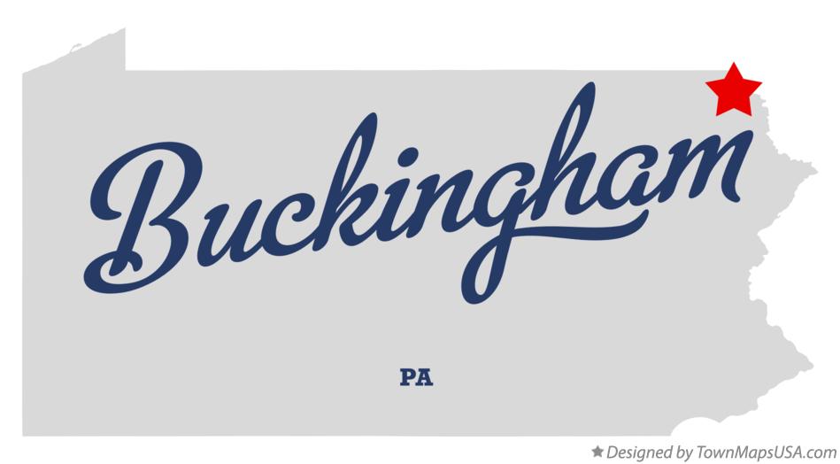 Map of Buckingham Pennsylvania PA