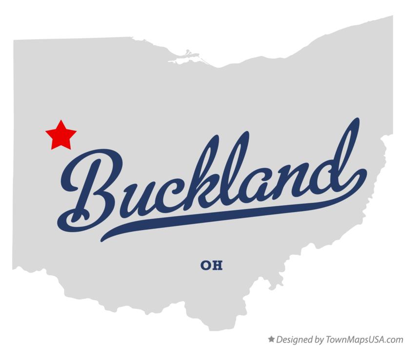 Map of Buckland Ohio OH