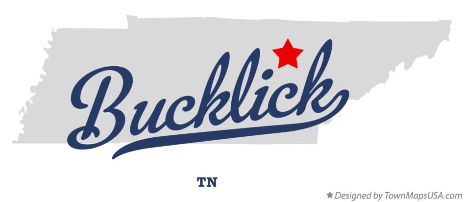 Map of Bucklick Tennessee TN