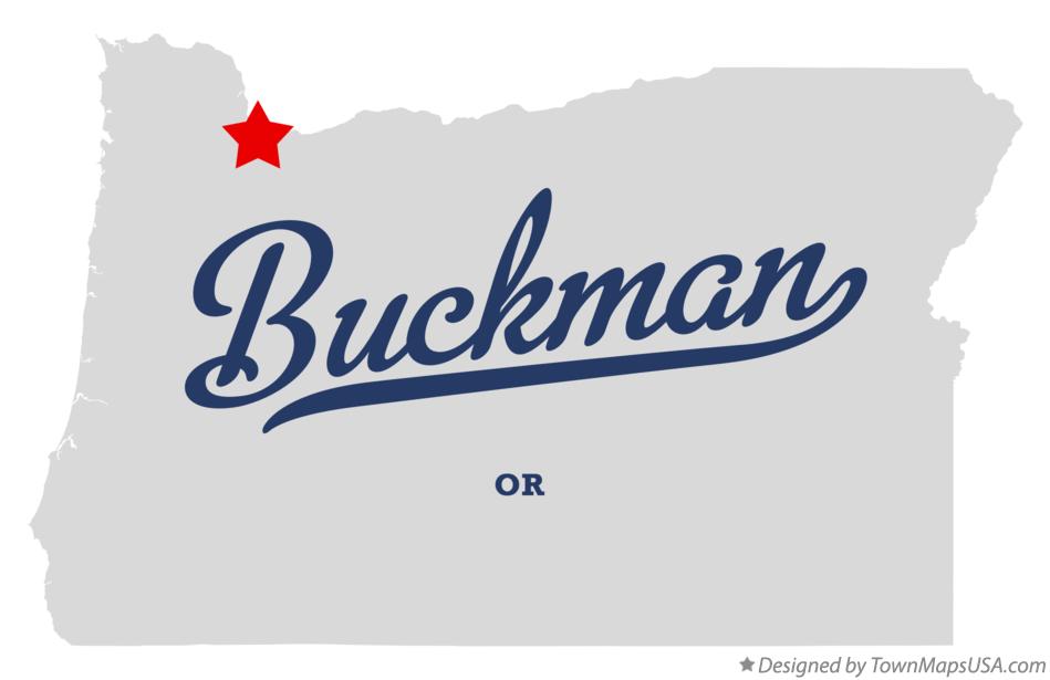 Map of Buckman Oregon OR