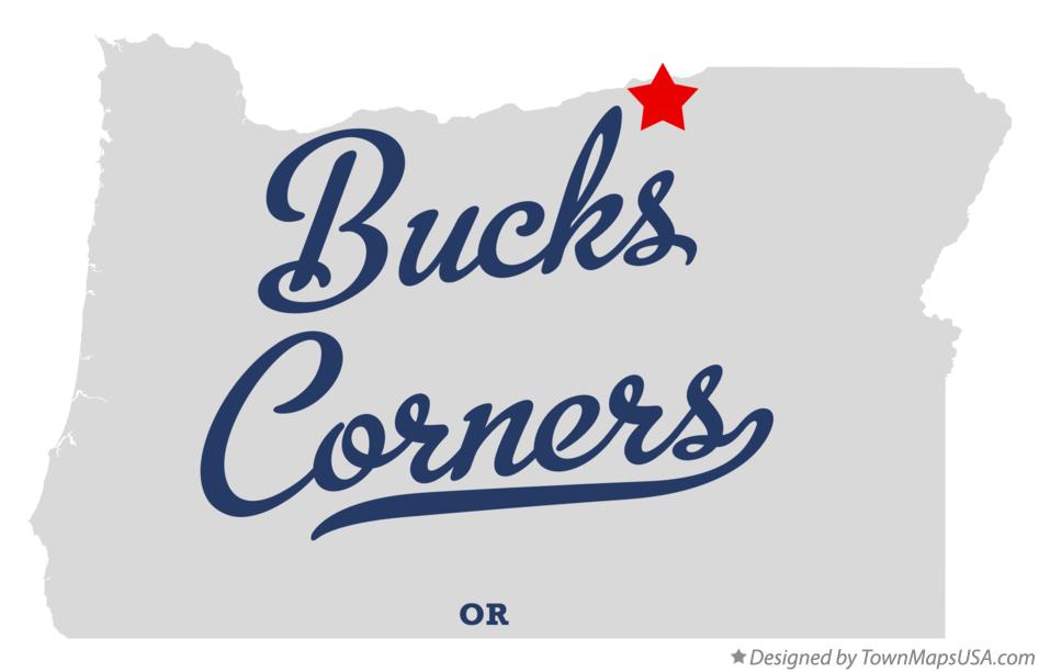 Map of Bucks Corners Oregon OR