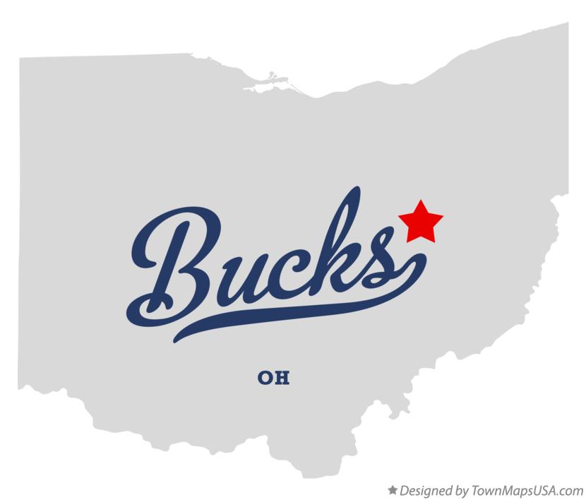 Map of Bucks Ohio OH