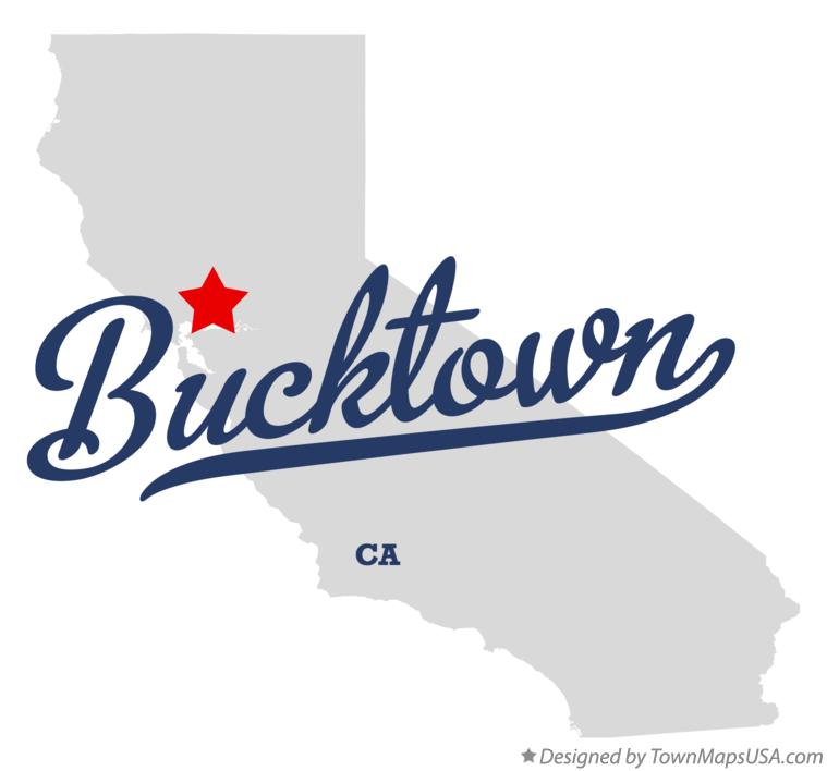 Map of Bucktown California CA
