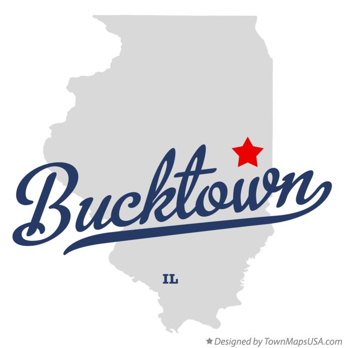 Map of Bucktown Illinois IL