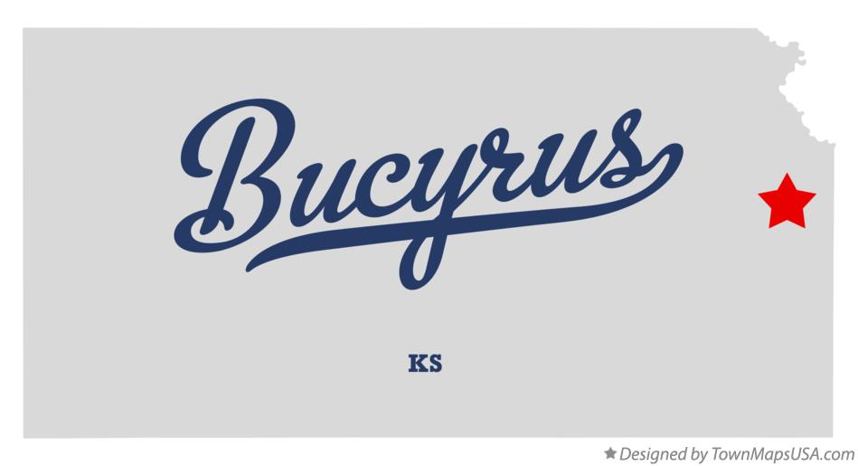 Map of Bucyrus Kansas KS