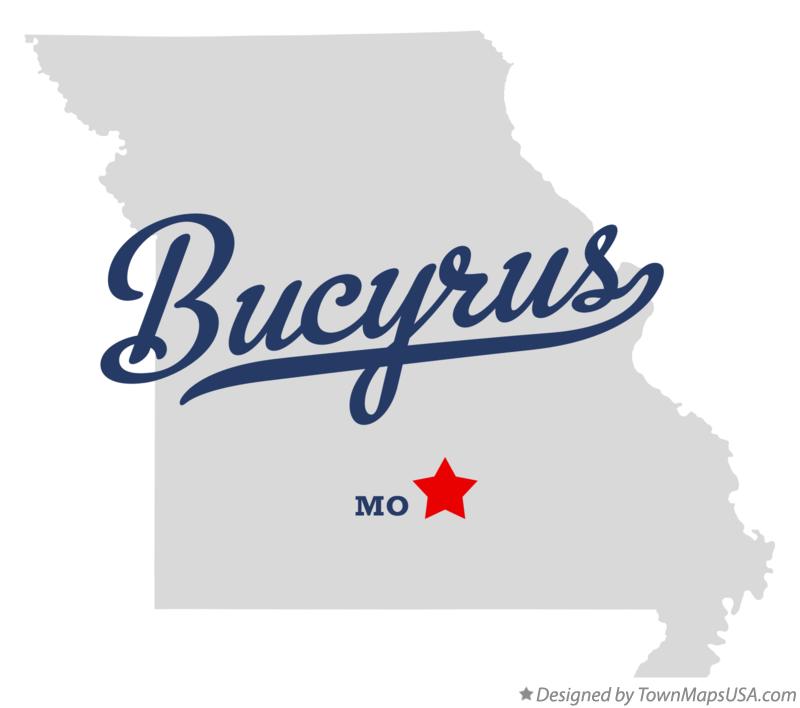Map of Bucyrus Missouri MO