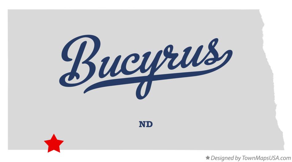 Map of Bucyrus North Dakota ND