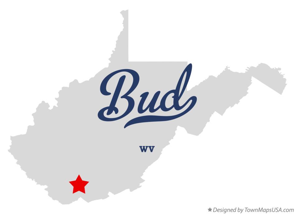 Map of Bud West Virginia WV