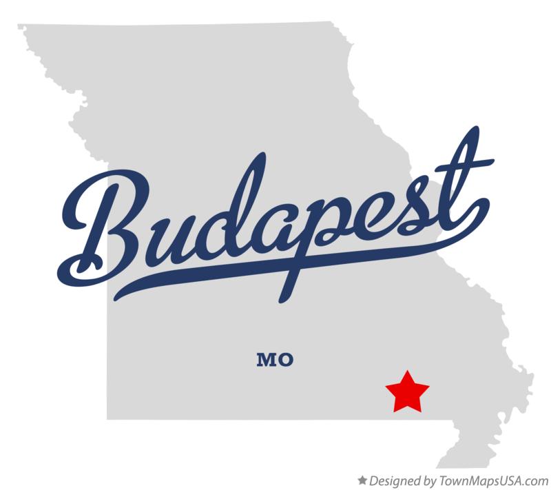 Map of Budapest Missouri MO