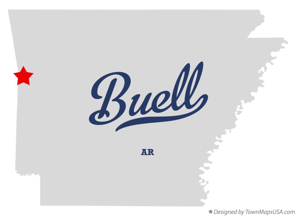 Map of Buell Arkansas AR
