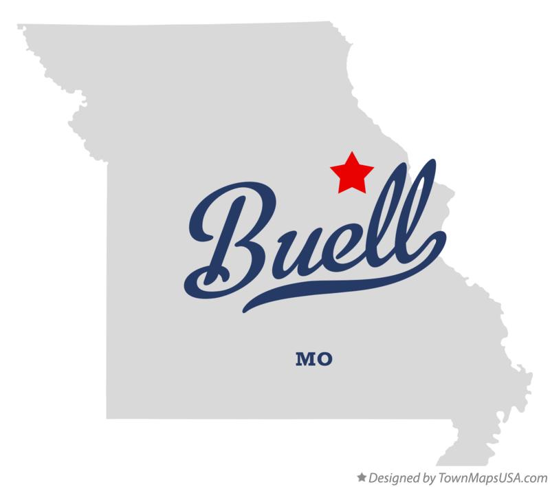 Map of Buell Missouri MO