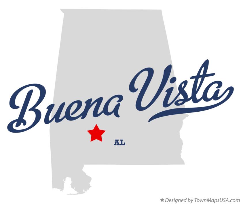Map of Buena Vista Alabama AL