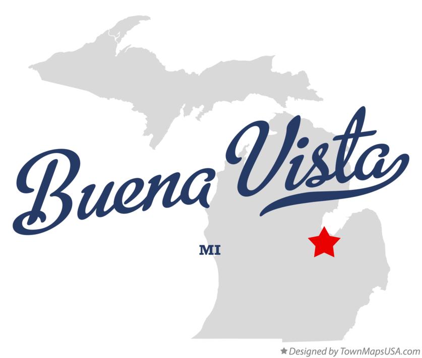 Map of Buena Vista Michigan MI