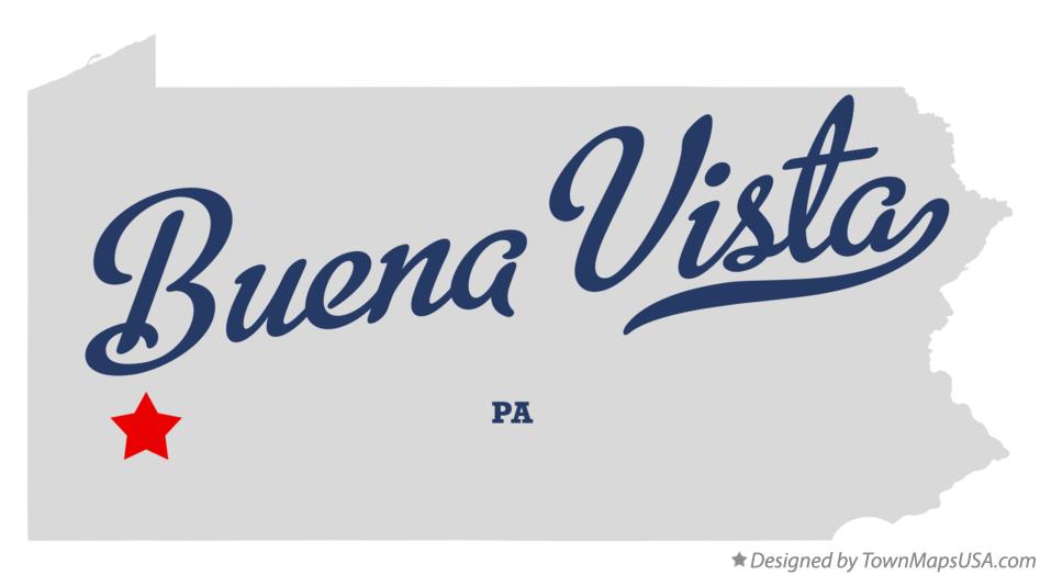 Map of Buena Vista Pennsylvania PA