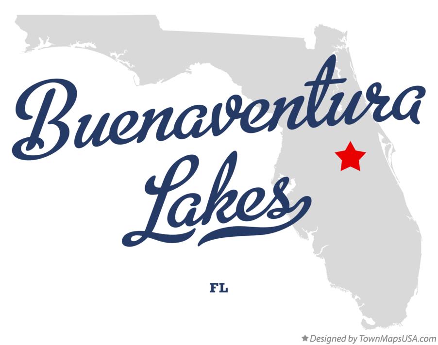 Map of Buenaventura Lakes Florida FL