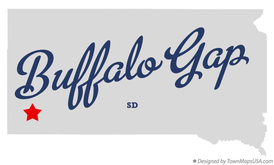 Map of Buffalo Gap South Dakota SD