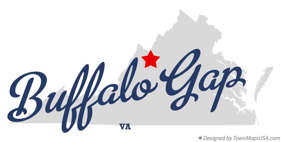 Map of Buffalo Gap Virginia VA