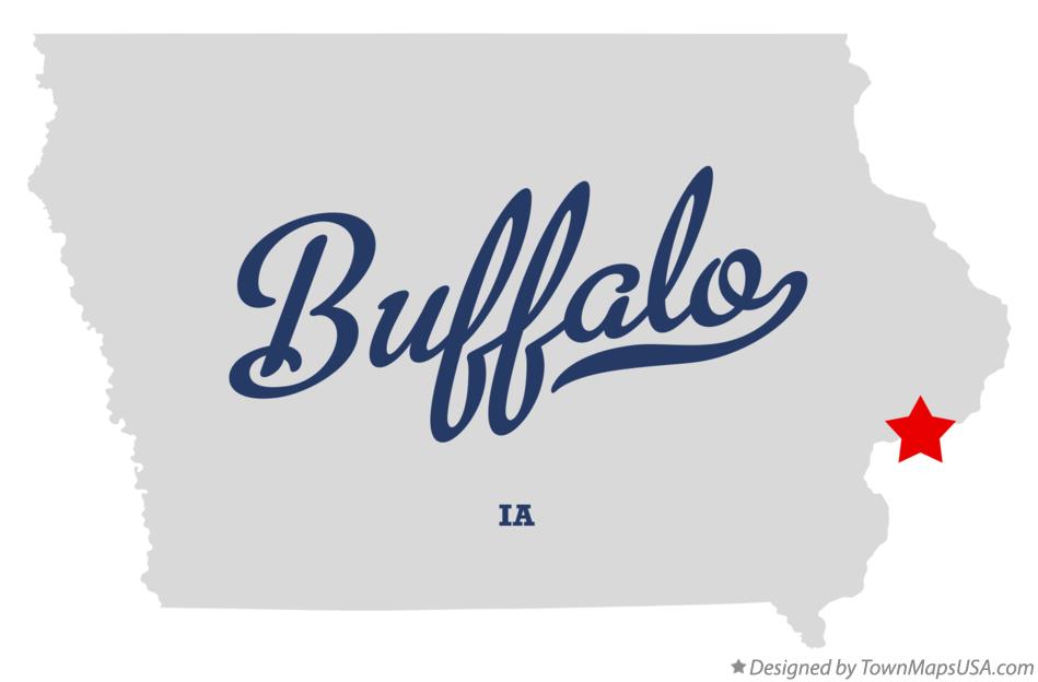 Map of Buffalo Iowa IA