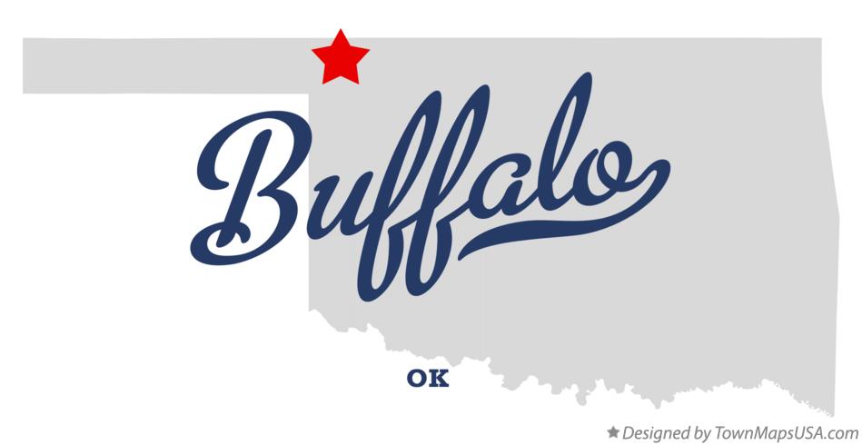 Map of Buffalo Oklahoma OK