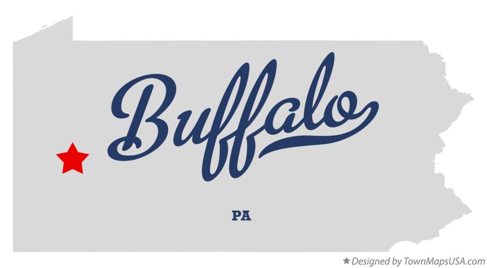 Map of Buffalo Pennsylvania PA
