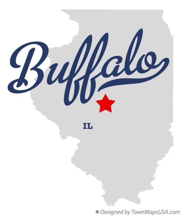 Map of Buffalo Illinois IL