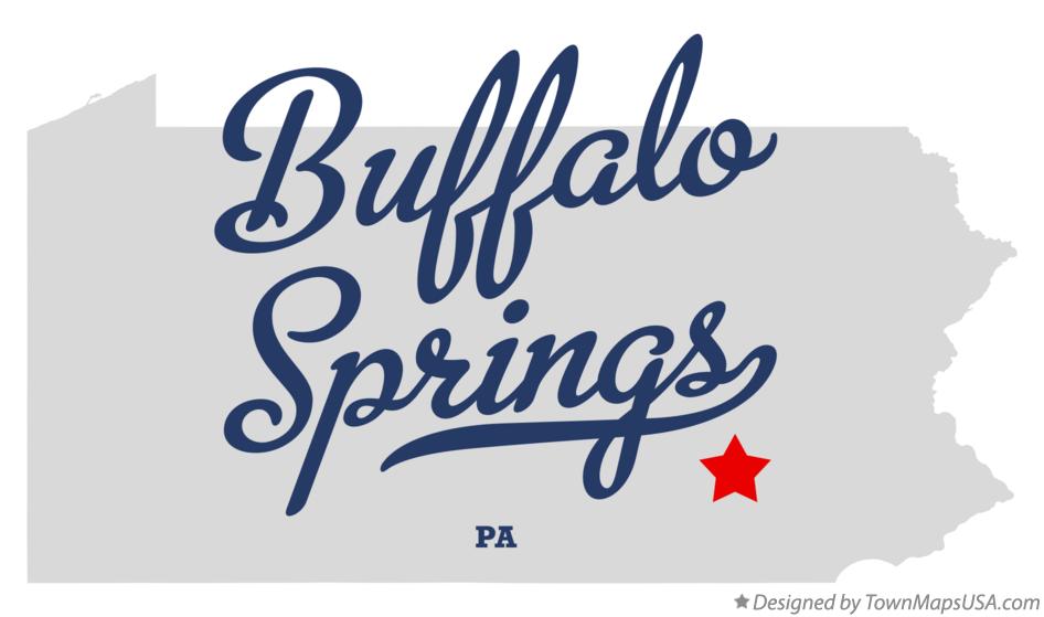Map of Buffalo Springs Pennsylvania PA