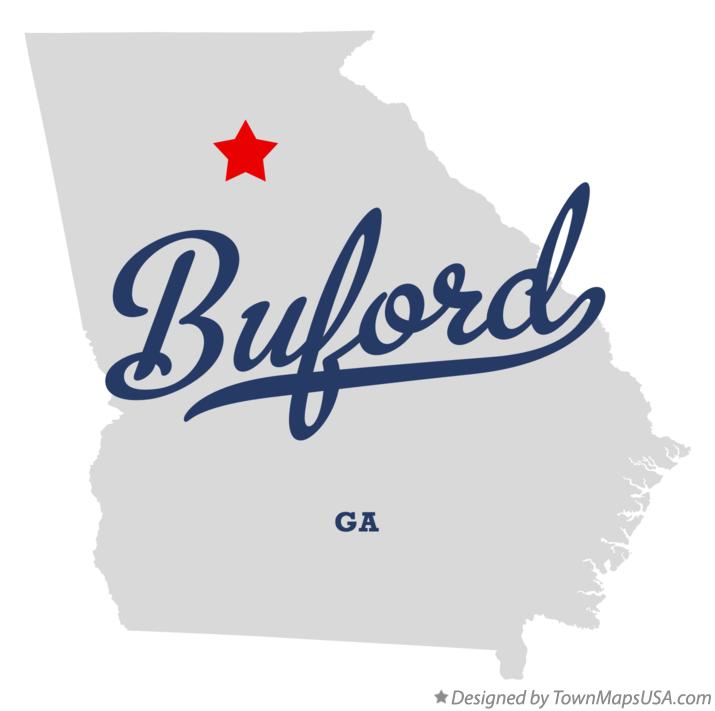 Map of Buford Georgia GA