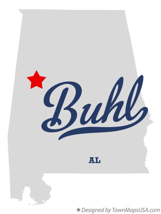 Map of Buhl Alabama AL