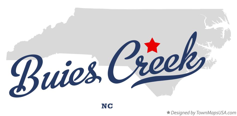 Map of Buies Creek North Carolina NC
