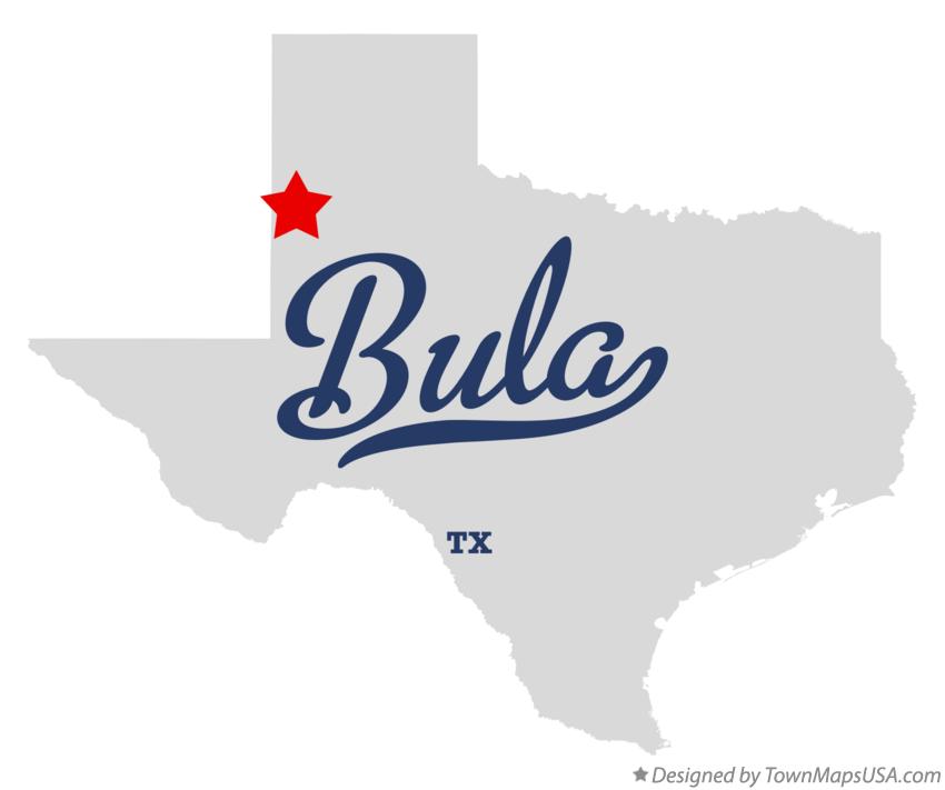 Map of Bula Texas TX