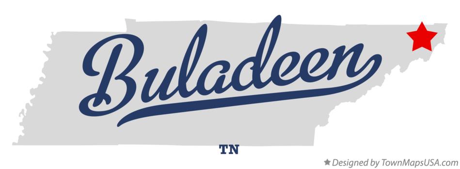 Map of Buladeen Tennessee TN