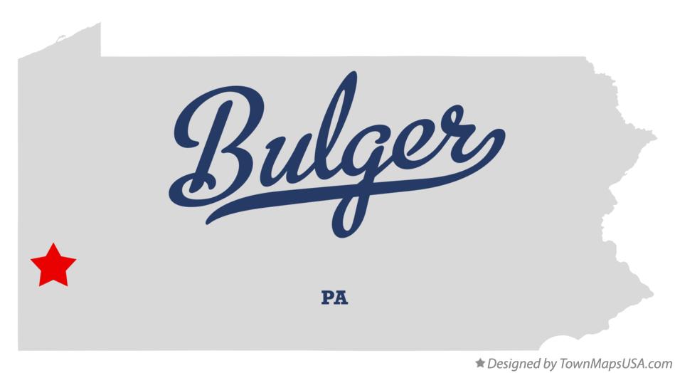 Map of Bulger Pennsylvania PA