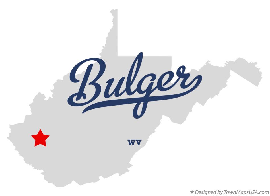 Map of Bulger West Virginia WV