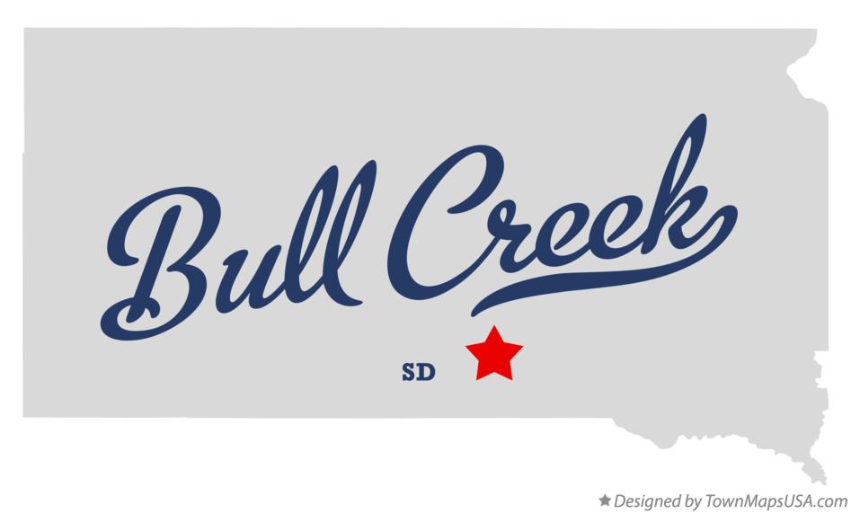 Map of Bull Creek South Dakota SD
