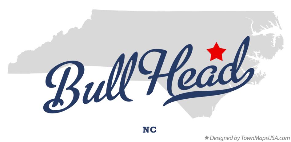 Map of Bull Head North Carolina NC