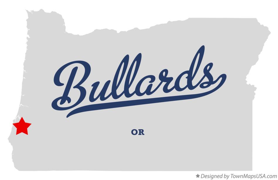 Map of Bullards Oregon OR